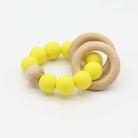 Baby Multicolor Chewable Teether Chain Soothing Chain (Size/Age: Average Size (0-8Y), Color: Light Yellow)