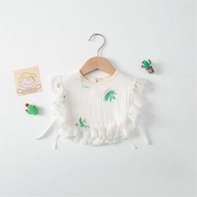 Baby Printed Pattern Lace Belt Design Bibs For Newborn Baby (Size/Age: S (0-3Y), Color: Green)